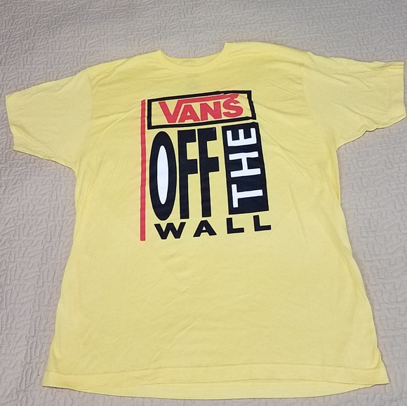 vans off the wall t shirt yellow